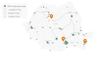 WDP își mărește amprenta în România prin achiziția a aproximativ 135.000 m² de active cu randament direct și 300.000 m² GLA în potențial de dezvoltare
