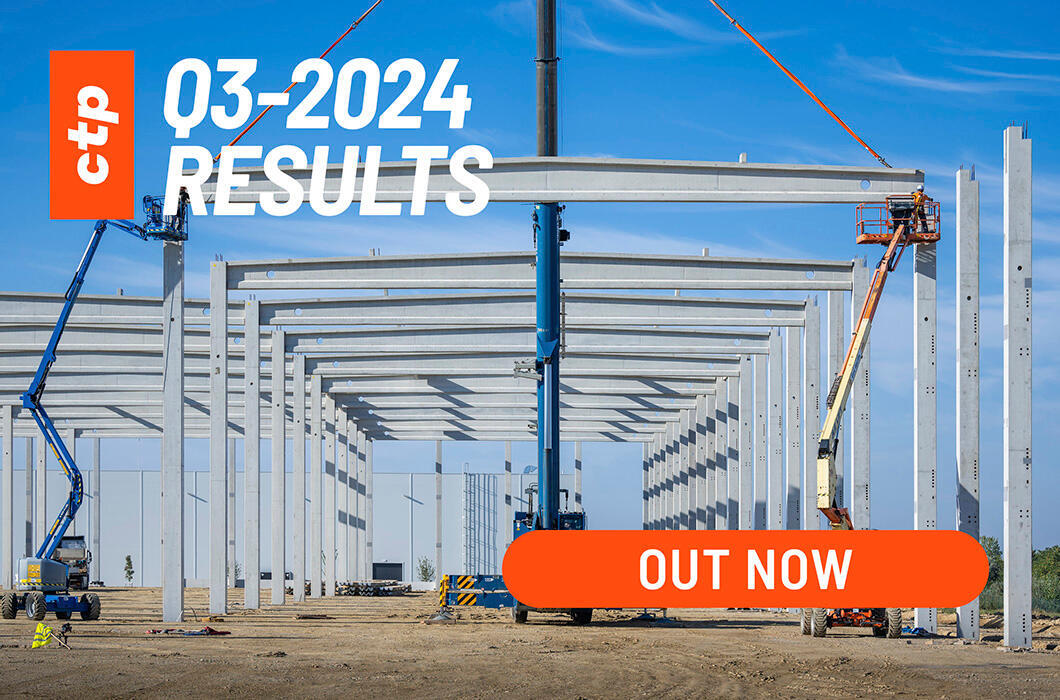 CTP raportează venituri din chirii de 488,4 milioane de euro în primele nouă luni