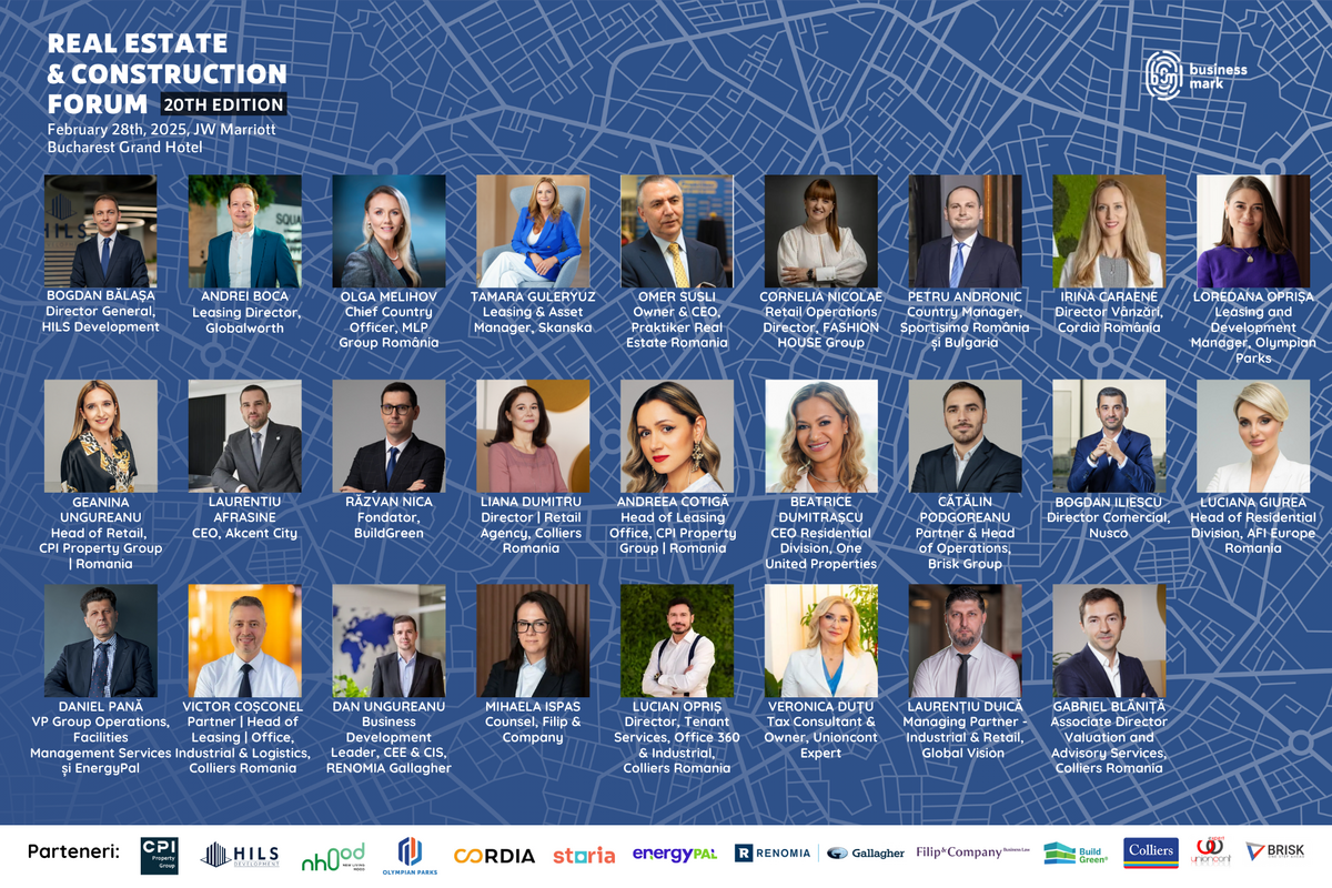 Pe 28 februarie 2025, BusinessMark sărbătorește 20 de ediții ale proiectului <Real Estate & Construction Forum>